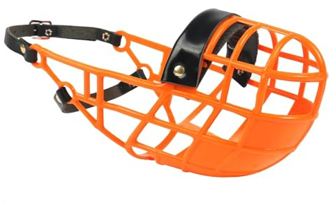 Don Pare Museruola Modello 101 in aranciata Bere Ideale Sempre Possibile per Ruota Libera, Canile, Gabbia, Corse di Cani, Auto, Protezione Esca velenosa di Amathings