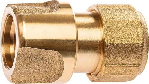 Geka 801KSB Schlauchstück Trinkwasser 1/2 13 mm MS DVGW VP550, Gold, 18 x 8 x 13 cm