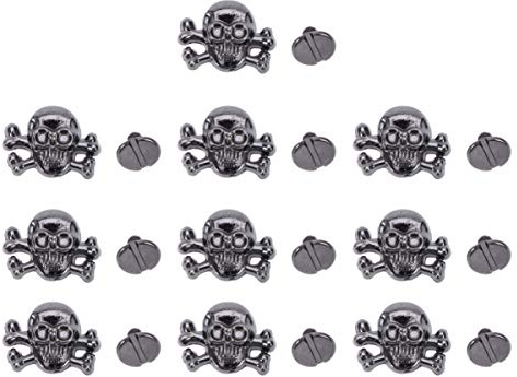 EXCEART Ghost Head Nieten 10 StüCke SchäDel Nieten FüR DIY Handwerk Metall Spikes FüR Leder Punk Kleidung Und Taschen Deko