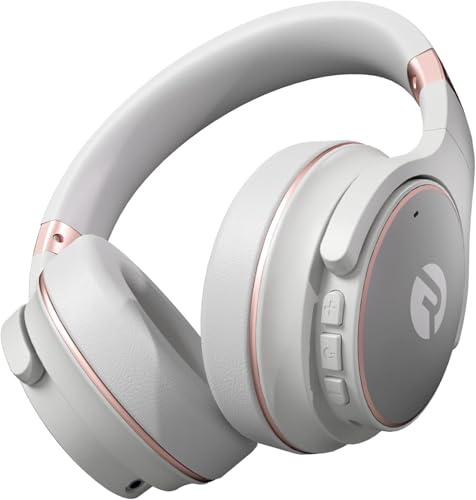 Raycon Everyday Kabellose Bluetooth Over Ear Kopfhörer, mit aktiver Geräuschunterdrückung, Awareness-Modus und eingebautem Mikrofon, IPX 4 (Roségold)