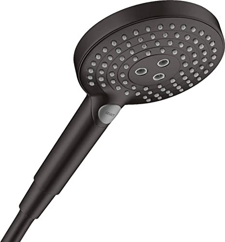 hansgrohe Duschkopf Raindance Select S Handbrause 120 Regendusche, 3 Strahlarten, Mattschwarz