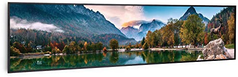 Klarstein Radiateur Infrarouge Mural Intelligent, Chauffage Infrarouge 350W, Panneau Chauffant Infrarouge, APP Mobile, Radiateur Electrique Extra Plat, Salle de Bain, Sans CO2, Faible Conso d'Energie