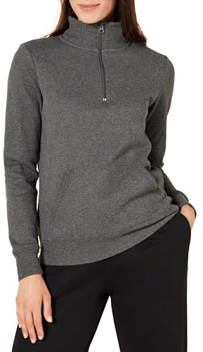 Amazon Essentials Maglione a Maniche Lunghe in Pile con Cerniera a un Quarto (Disponibile in Taglie Forti) Donna