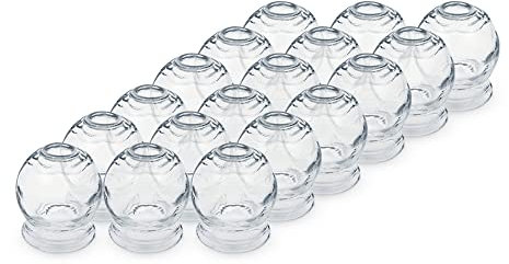 Juego de ventosas de cristal para masaje al vacío, cupping Banki, vasos para ventosaterapia