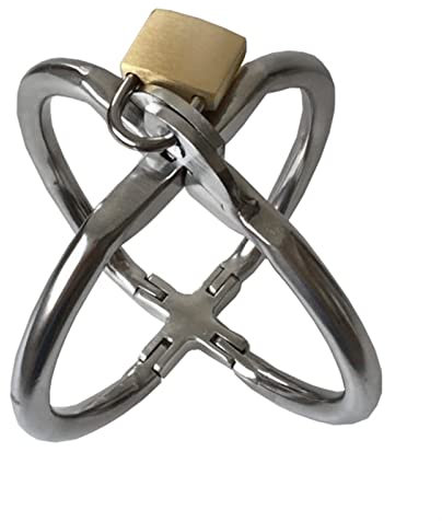 ROLOL Edelstahl Kreuz Handschellen SM Restraint Metall Hand Handfesseln Fesseln für Paare -Handschellen