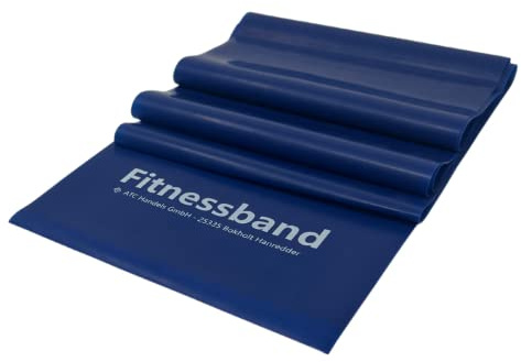 ATC Handels GmbH Banda de fitness de 1,5 m, 2,5 m, 5,5 m y 25 m x 15,5 cm en 6 grosores diferentes, banda de resistencia, banda de gimnasia, banda de entrenamiento, banda deportiva, entrenamiento de
