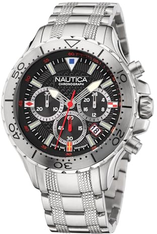 Nautica NST Chrono herrkronograf klassiskt erbjudande NAPNSF204, armband, armband