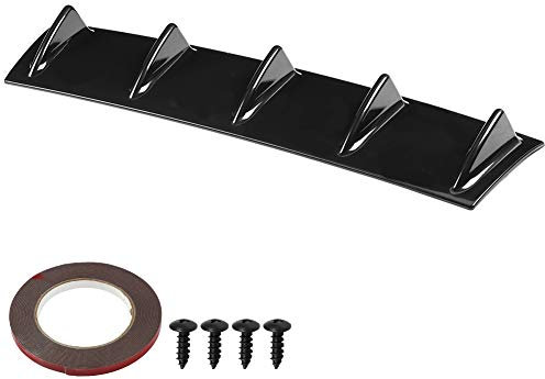 Diffuseur Arrière Universel,Châssis de Pare-chocs Arrière de Voiture Chocs arrière de Voiture aileron Noir aileron de Requin diffuseur de lèvre d'aile (M),car spoiler lip diffuseur