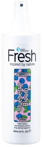 GROOM PROFESSIONAL FRESH Blueberry Bloom Hundeparfüm - Hundeparfüm-Spray - Frisches Duftspray für Hunde Gegen Geruch - Süßer Blaubeerduft - Langanhaltender Duft - Langanhaltender Duft, 400ml