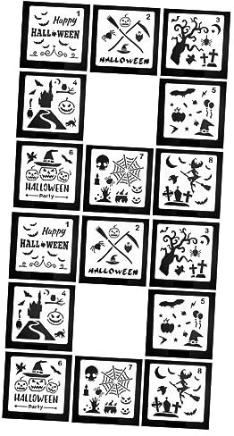 VILLCASE Kürbis 16 -Dekoration Urlaub Basteln Kunststoff-Vorlage Halloween Diy-Schablonen Halloween-Schablonen Halloween- -Schablonen -Form
