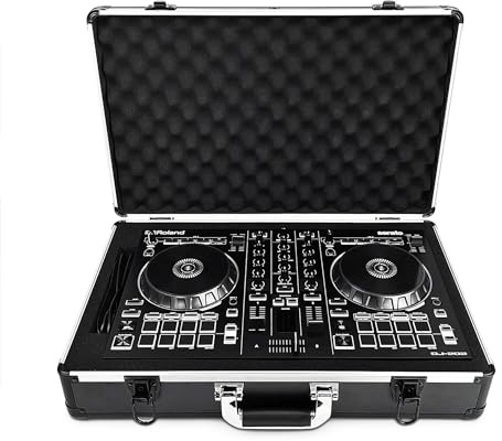 Analog Cases Unison Case für Roland DJ-202 Controller (hochwertiger, robuster Transportkoffer, mit individuell gestanztem Schaumstoff, leichtem Aluminiumdesign und stilvollem Schutz), Schwarz