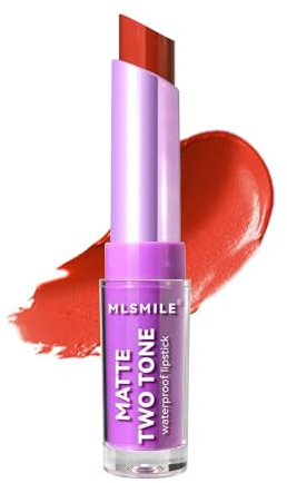 2 in 1 Lippenstift, zweifarbig schimmernder Lippenstift Perlglanz Samt Feuchtigkeitsspendend Nicht klebender Lippenbalsam Gradient Bite Lip Lipstick High-Pigment Color Lipliner Lip Gloss(06#)