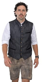 Schöneberger Trachten men’s traditional Lederhosen vest classic Oktoberfest loden vest, vintage German waistcoat Thurgau (Large-XL)