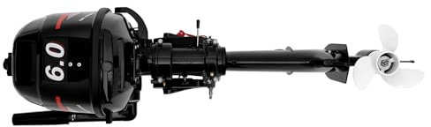 Außenborder Bootsmotor 2-Takt 6 PS, Aussenbordmotor Aussenborder für Boote Fischerboot Motor, 102CC CDI Wasserkühlt Fischerboot Benzinmotor für Schlauchboote Fischerboote Angelboot