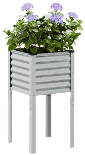 Xichuzi Pflanzkübel 45x45x88 cm Verzinkter Stahl, Blumentopf Gross, Blumenkasten Balkon, übertopf, Pflanzkasten, Flowerpot, Kräuterbeet Für Die Küche, Vertikalbeet - 4008967