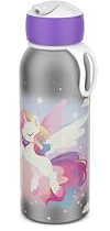 Mepal - Thermoflasche Flip-up Campus - Isolierte Trinkflaschen für Kinder - Edelstahl Thermosflasche - 4 Stunden heiß & 12 Stunden kalt - BPA-frei - 350 ml - Unicorn Glow
