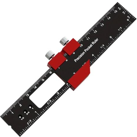 Taschenholzbearbeitung, Anreißmesser, -Messwerkzeuge, Aluminiumlegierungs-Lineal, Taschenlineal für Präzisionsmarkierung, , Anreißwerkzeug für präzises Markieren und Messen
