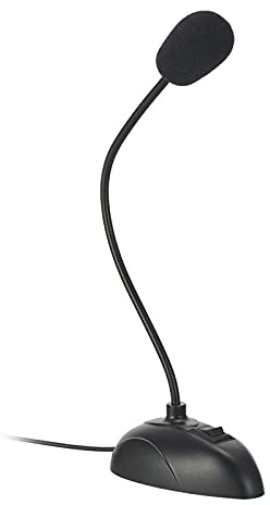 Microfono USB, Microfono per Microfono Mini Desktop Regolabile Al Microfono PC con Microfono per Laptop Microfono Cablato da 3,5 Mm per Computer