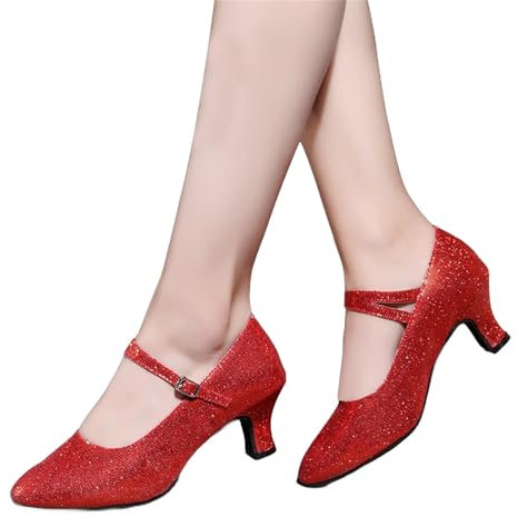 Generisch Mary Jane Scarpe da Donna con Cinturino, Décolleté Eleganti e Comode, Scarpe da Cerimonia, Scarpe da Matrimonio, Scarpe con Tacco Alto, Pumps con Tacco, Scarpe da Ballo, Mocassini, Scarpe da