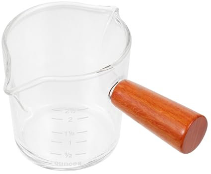 ULTECHNOVO Tasse à Lait Verre Tasse à Café Latte Art avec Anse Double Ouverture Verre Doseur