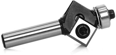Reversible Plate Chamfer Cutter 8mm Shank Chamfer Edges Forming Router Bit Bearing Woodworking Milling Cutter Tool Woodworking Trimming