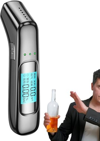 Breathalyzer For Alcohol - Rechargeable LED Display Alcohol Tester | Accurate BAC Detection Device for Driving Safety | Portable Alcohol Content Analyzer with Digital Screen | Compact Breath Test Tool