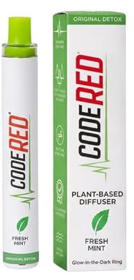 Code Red V-Aid Herbal Diffuser Pen - Plant-Based Aromatherapy Mullein Diffuser Pen Stick with Mullein, Thyme & Mint - Portable Wellness Companion for Daily Balance (Mint, 1 Count)