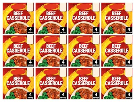Beef Casserole Recipe Mix, 38g, No Artificial Colours, Slow Cooker Compatible, Vegan Suitable, 4 Servings,Pack Of 12