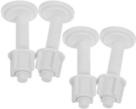 Toddmomy Kit de Réparation 4 Vis de Fixation pour Abattant de Wc en Plastique Blanc 2,9 X 2,9 Cm, Accessoires de Boulonnage Universels pour Siège de Toilette, Matériel de Remplacement