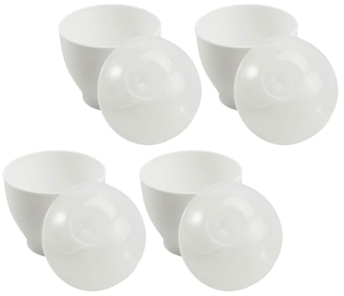 Healeved 4 Pezzi Cuociuova per Microonde in Silicone Alimentare, Contenitori Antiaderenti per Uova in Camicia, Utensili per Cottura Veloce al Vapore per Colazione Sana e Facile da Pulire