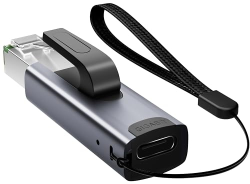Adaptateur USB-C vers Ethernet, connecteur Ethernet vers prise USB-C, adaptateur réseau Internet LAN Type-C vers RJ45, directement connecté, indispensable pour les voyages/bureaux, compatible avec les