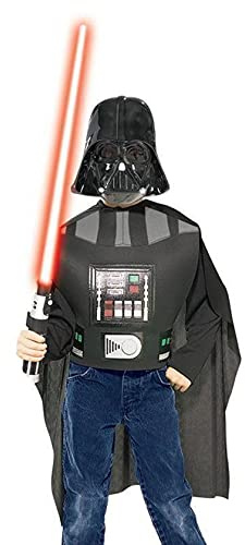 Darth Vader Boxset, Kostüm mit Maske und Lichtschwert, Größe 122-152