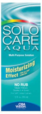 iLense Solocare Aqua Multipurpose Solution for Soft Contact Lenses, 5 Min Cleaning, MicroBlock Case, Pro-Vitamin B5, Ciba Vision