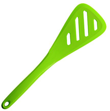 Kochblume Design-Schlitzwender L | Premium-Silikon & BPA frei| Hitzebeständig | Spülmaschinenfest | 30cm | Farbe: limette