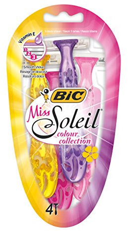 BIC Miss Soleil Colour Collection - Rasoio da donna, 4 pezzi