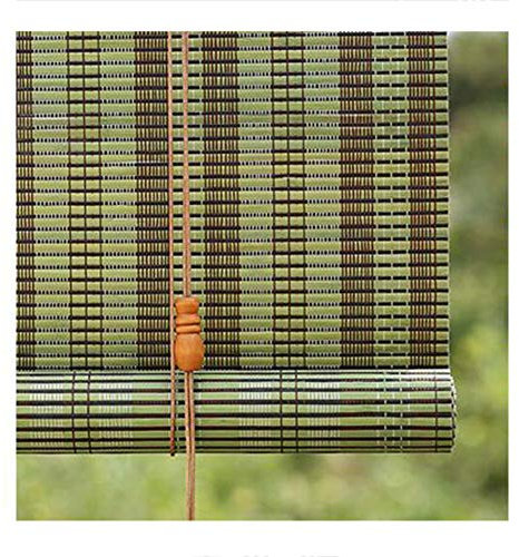 GDMING Bambusvorhang Fenster Rollos Retro Lichtfilterung Vorhänge Zum Tee Raum Restaurant Kabelgebunden Rise Drop System 53 Größen (Color : A, Size : 90x200cm)