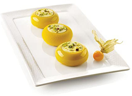 silikomart | Moule en silicone pour MINI DOT Monoportions, antiadhésif, 6 Monoportions, Lot de 1 Moule à gâteau, Design 3D, Ø 70 h 30 mm, Volume 540 ml, Made in Italy, Gris Clair