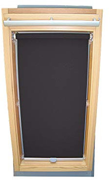 Rollo für VELUX Dachfenster Sichtschutzrollo für TYP GGL/GPL/GGU/GPU - UK08 - Farbe dunkelgrau - mit Haltekrallen