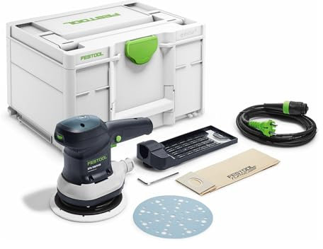Festool Exzenterschleifer ETS 150/5 EQ-Plus (mit Schleifteller Ø 150 mm MULTI-JETSTREAM 2 (weich W-HT), Filterkassette, Schraubendreher), im Systainer