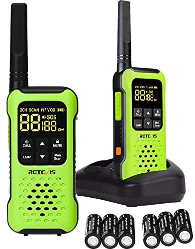 Retevis RT649P Walkie Talkie, Schweben Wasserdichter IP67 Funkgerät, PMR 446 Lizenzfrei, SOS-Alarm, LED-Fackel, Walkie Talkies für Surfen Rettung die Nothilfe Kajak Angeln Jagd Regensturm(2 Stück)