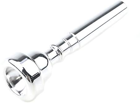 Coshar Trompetenmundstück Typ 3C Silber Mundstück Ersatz für Trompete Musikinstrumente für Anfänger und Profispieler Messing