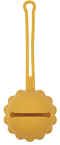 Nattou Schnullerhalter aus Silikon, Praktisches Schnuller-Etui für alle Modelle, BPA-frei, Ca. 18 cm, Silicon, Gelb