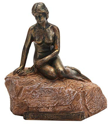 KGADRX Meerjungfrau Imitation Bronze Statue Harz Kleine Ornament Kreative Hause Dekoration Wohnzimmer Dekoration Handwerk Dekor Sammler Figuren
