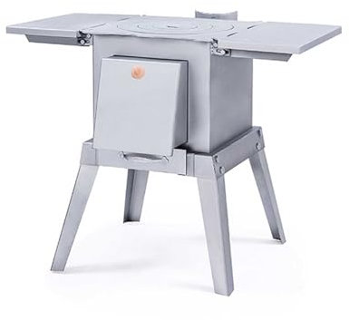 YUGXTH Poêle À Bois D'extérieur, Stove, Poêle À Bois Portable avec Grande Chambre À Combustible, Réchauds de Tente avec Panneaux Latéraux, pour La Cuisine, Le Camping, La Tente (Color : Wit)