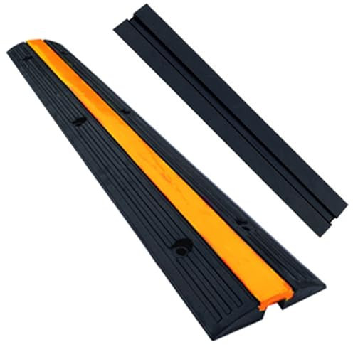 Yqyc Pasacables de Suelo para Proteger de 100 cm, Capacidad de Carga de 5 T, Resistente, para Tráfico, Reductor de Velocidad, para Uso en Exteriores e Interiores