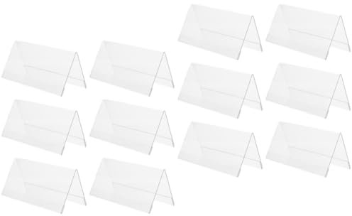 IMIKEYA 2 Sätze Acryl-einladungsrohlinge Schreibtisch-namensschildhalter Hochzeitsschilder Tischnummernständer Büro-namensanzeige 6 Stück * 2