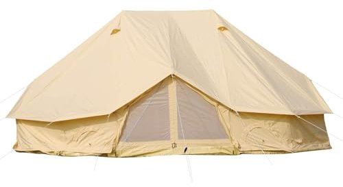 Tienda de campaña impermeable de lona de algodón de 6 m con agujero para estufa de techo para 8-12 personas, tienda de campaña extragrande para camping, senderismo y fiestas familiares