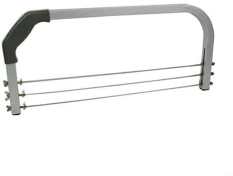 ZYNCUE Cortador de pasteles de 3 cuchillas ajustable, herramienta de decoración con guía de medición, mango de agarre cómodo para cortar en capas y hornear