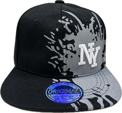 Snapback USA keps teenie keps keps keps trucker cappy sport NY tonåring grafisk stil, Svart grå S, One size