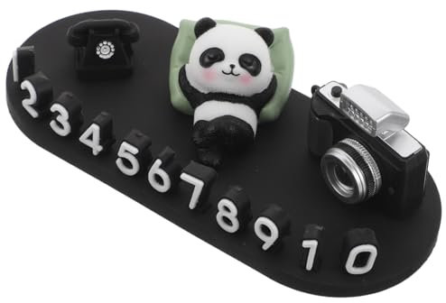 PRETYZOOM Temporary Parking Vehicle Dashboard Phone Number Holder Car Interior Animal Decor License Plate